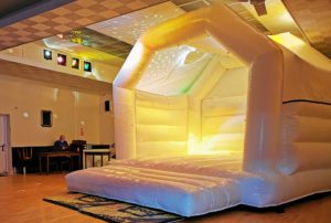 White wedding bouncy castle