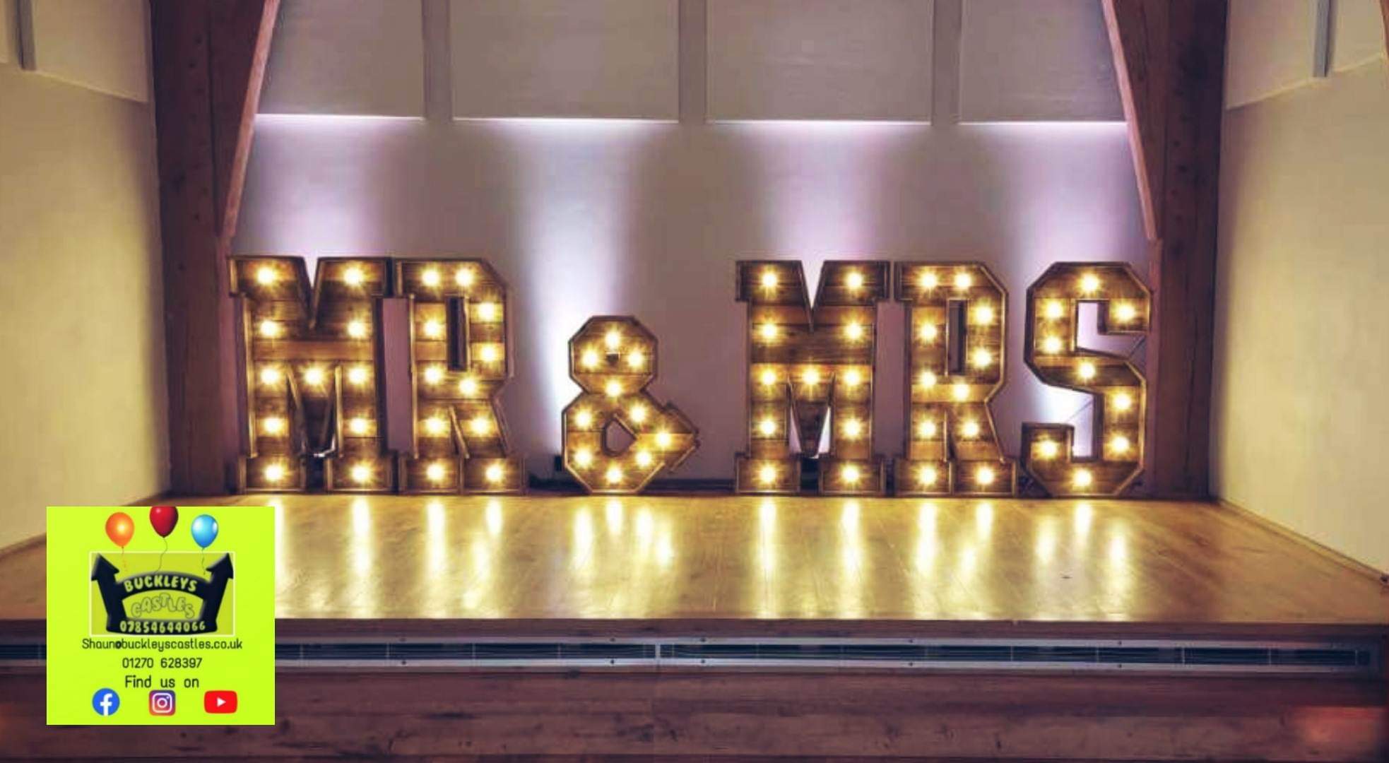 rustic led mr &mrs